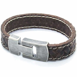 MaZo mannen lederen armband bruin