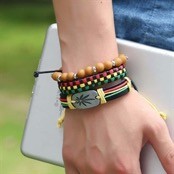 Leaf Cannabis 3-delige armband set 