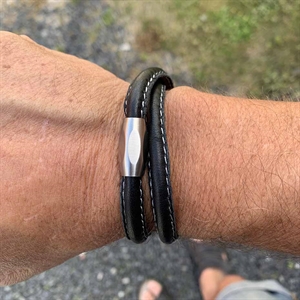 Armband in kalfsleder "Mann"