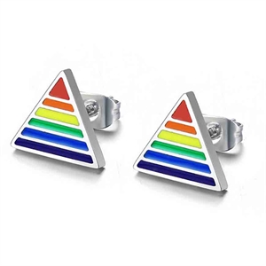 Driehoek LGBT+ oorbel
