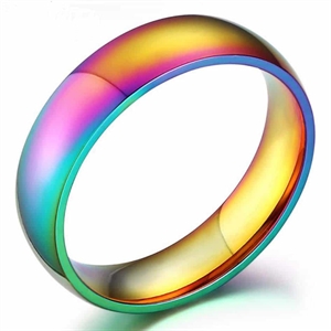 LGBT ring - prachtig kleurenspel in staal