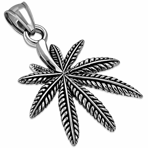 Halsketting Marijuana met ketting