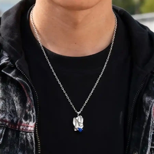 Urban Staal met Blauwe Steen Hanger – Edge Design