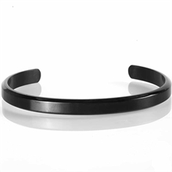 Nate armband roestvrij staal blackcoatet