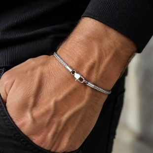 Minimalistische armband van roestvrij staal 2,5 mm – Moderne Rope Chain