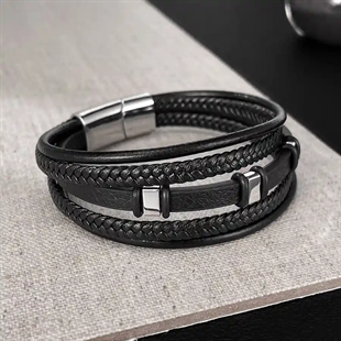 armband voor mannen zwart