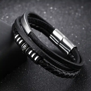 zwart armband voor mannen