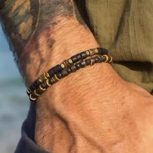 Lava Spirit – Herenarmband in lava- en natuurstenen 6mm