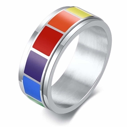 Spinning Pride ring in regenboogkleuren