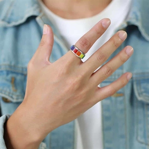 Spinning Pride ring in regenboogkleuren