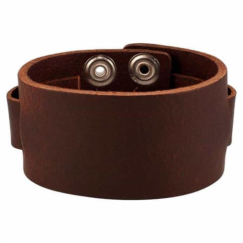 Vintage snap lederen armband zwaar