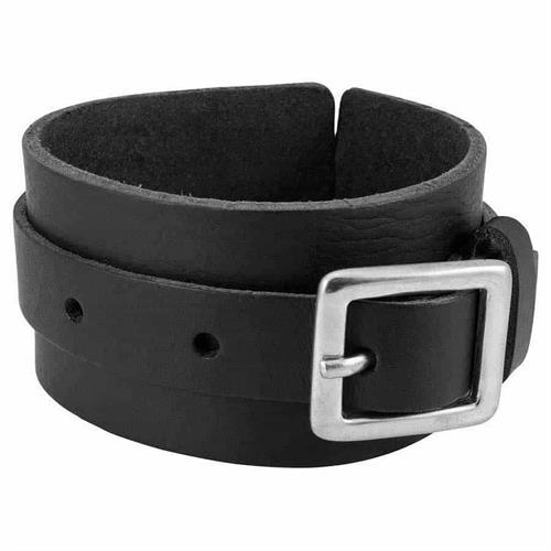 Zwarte BOKK lederen armband deluxe