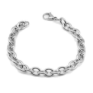 Armband eenvoudig in roestvrij staal 6mm "Chain"