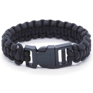 Zwarte paracord armband 21 cm