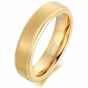 Gouden wolfraam ring 6mm breed