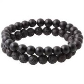 2 Parel armbanden "Darks"