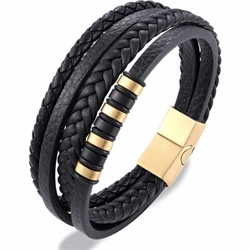 Nieuw Milano goldpl - Leren armband