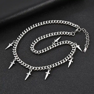 Dagger Chain Ketting van Roestvrij Staal – 6 mm / 50 cm