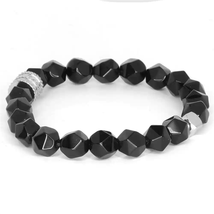 zwart kralenarmband voor mannen
