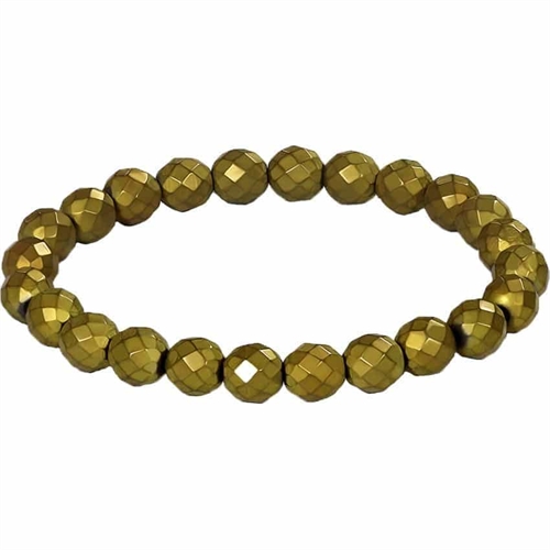 Facetgeslepen hamatiet parel armband
