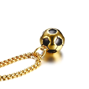 Ketting "Gouden Voetbal" Roestvrij staal.