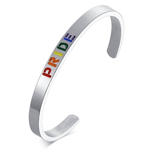 Bangle Pride armband in roestvrij staal.