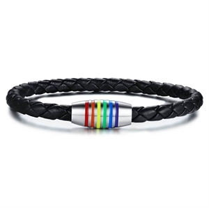 Pride Bolo Leren Armband