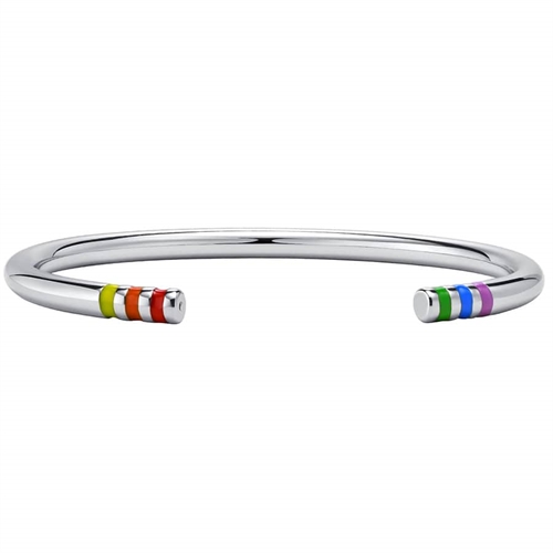 Lgbt Pride Bangle in roestvrij staal.