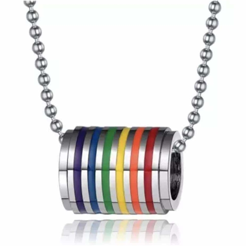 Regenboog hanger met ketting.