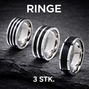 Roestvrijstalen stijlringen 3 stuks.