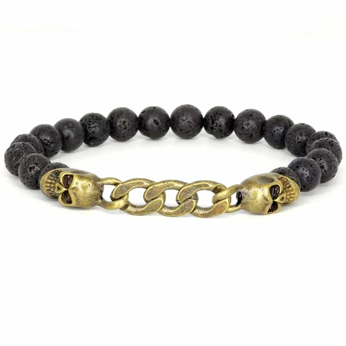 lava armbanden voor mannen met skull