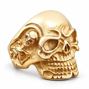 Teschio Oro – Vergulde skullring voor mannen