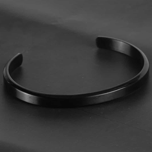 Nate armband roestvrij staal blackcoatet