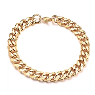 Cuban Chain Herenarmband in Verguld Roestvrij Staal – 7 mm