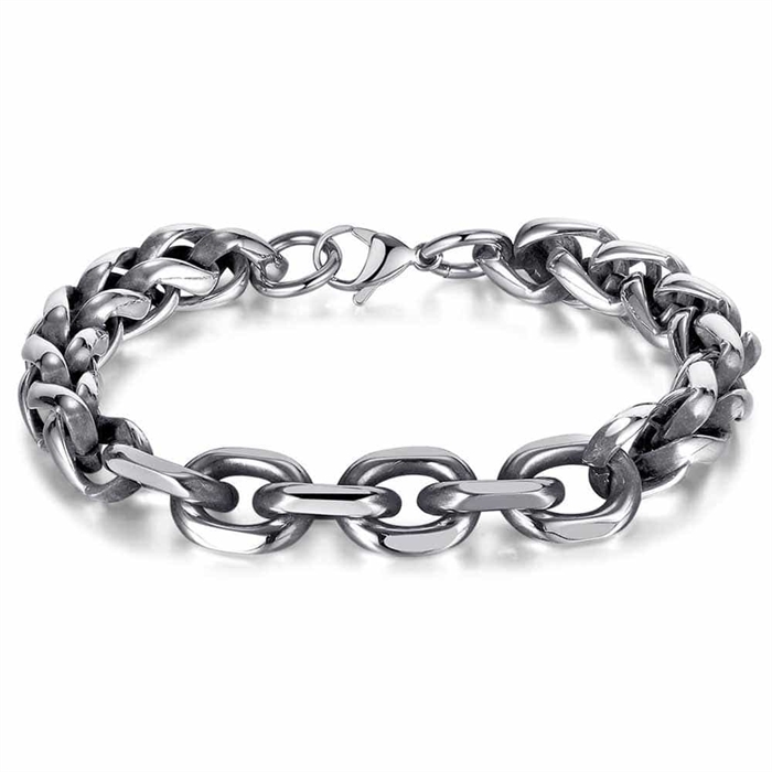 Stalen herenarmband