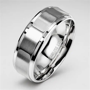 SteelXX herenring van roestvrij staal.