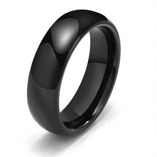 zwarte wolfraam ring voor mannen