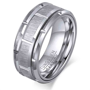 Zerbo wolfraam ring in cool ontwerp