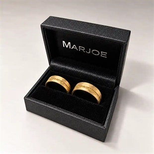 Aurelio – PVD-vergulde tungsten ring in 6 of 8 mm