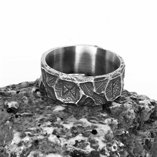 Oude Viking / Roestvrij stalen ring 