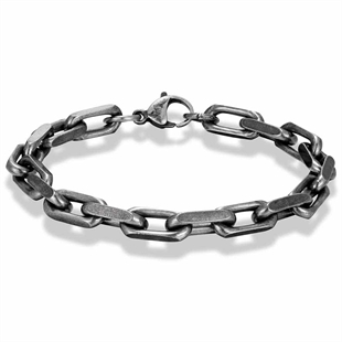 Oude oxy. stalen armband viking