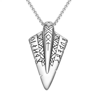 Viking ketting met runehanger – Roestvrij staal